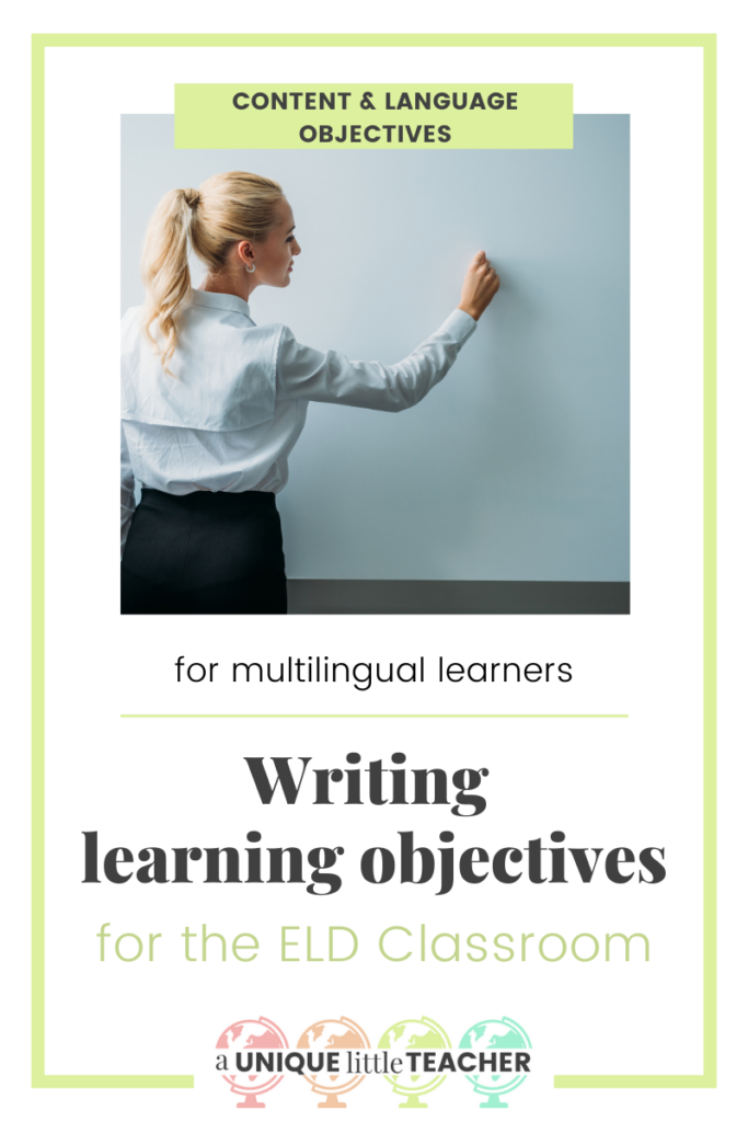 Writing Content and Language Objectives