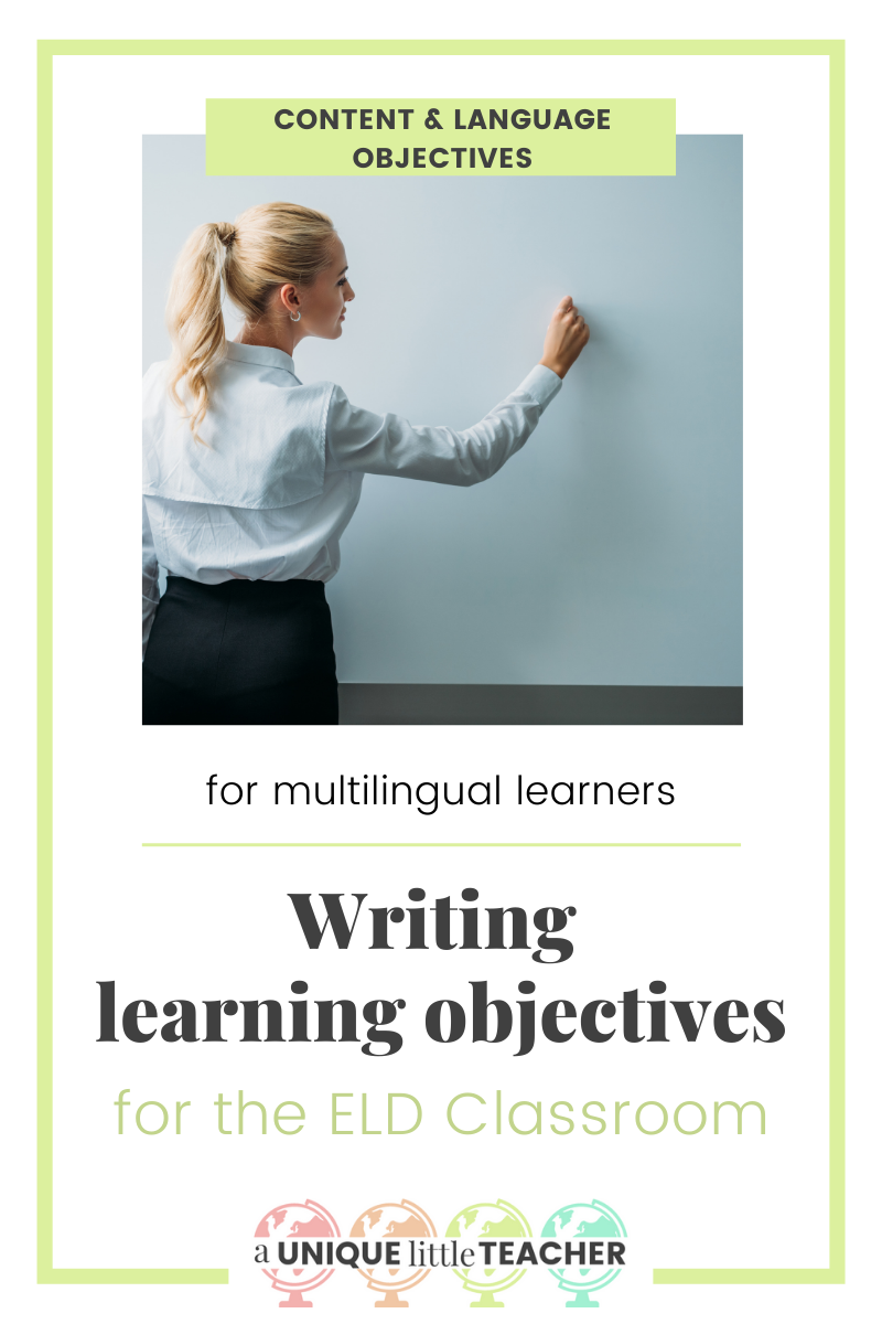 Writing Content and Language Objectives