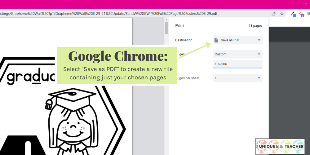 Save paper by creating a new PDF of only the pages you need in Google Chrome™