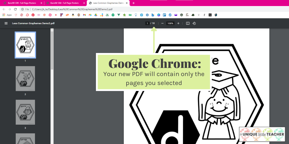 Save paper by creating a new PDF of only the pages you need in Google Chrome™