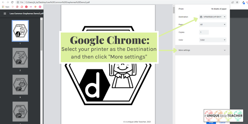 Save paper by resizing your document and printing multiple pages per sheet of paper in Google Chrome™