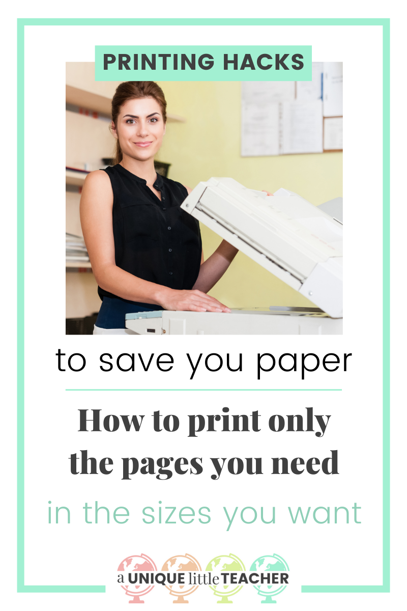 Paper-Saving Printer Tips for Teachers
